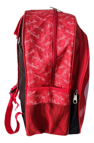 Mochila Escolar Minnie Perfume Lisa Grande Costas Meninas Cor Vermelha