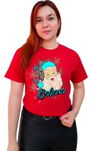 Polera Navideña Familiar Viejito Pascuero Santa Todas Tallas