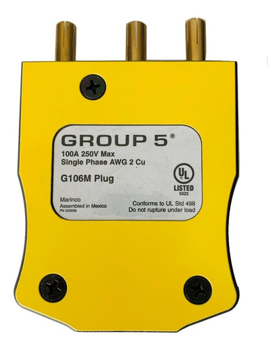 Conector Stage Pin Macho Linea 100a 250v Marinco Bates