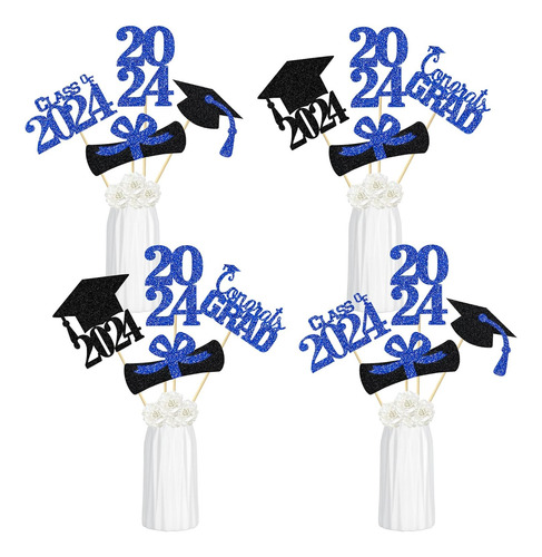 Centros De Mesa De Fiesta De Graduación Azules Para Mesas 20