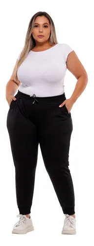 Calça Jogger Feminina Plus Size Look Casual Linha Premium