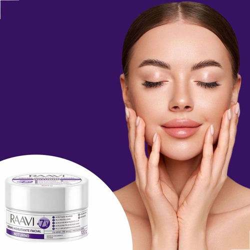 Creme Hidratante Facial Noturno 7 Em 1 Raavi 100g