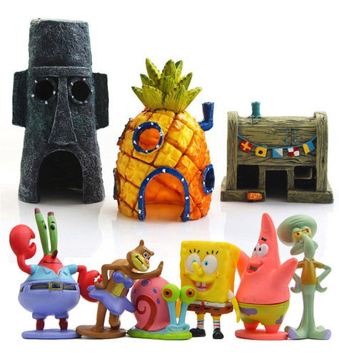 Figura Decorativa De La Serie Bob Esponja Kit 9