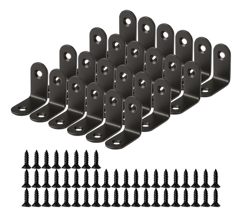 24 Soportes Angular En Forma De L Para Muebles 30x30mm