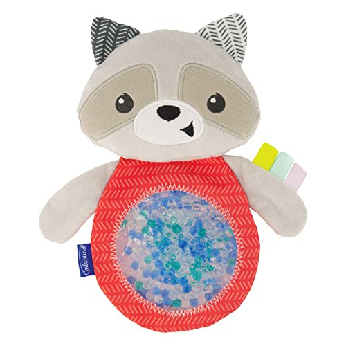 Infantino Seek & Squish Sensory Pal, Mapache Con Vientre De