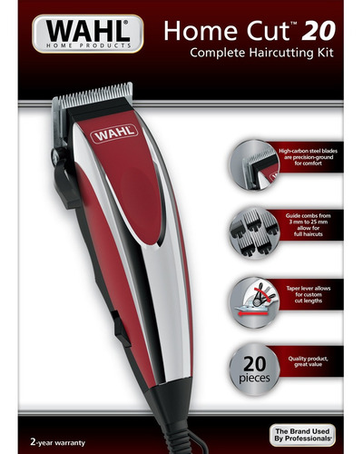 Imagen 3 de 8 de Maquina Cortar Pelo Wahl Home Cut 20 Piezas Profesional