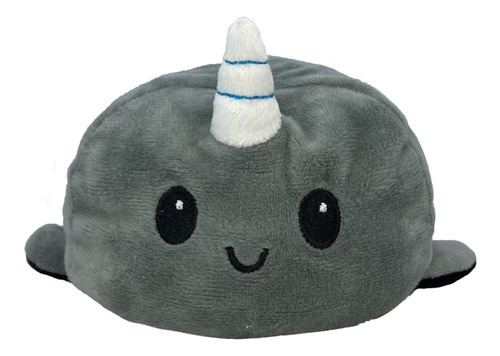 Peluches Gato Y Ballena Reversibles Peluche Kawaii Color Ballena Gris Negro