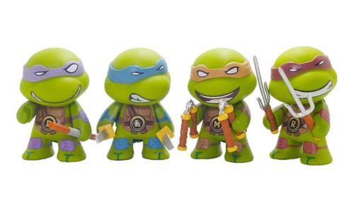 Set De 4 Tortugas Ninjas Mutantes