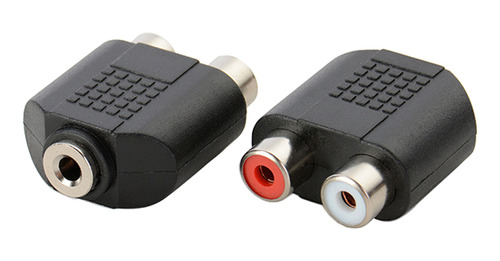 Adaptador De Conector De Audio Hembra A Doble Macho (rca)