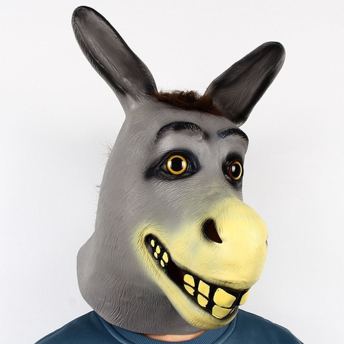 Imagen 1 de 2 de Mascara Burro Shrek Disfraz Cotillon Latex