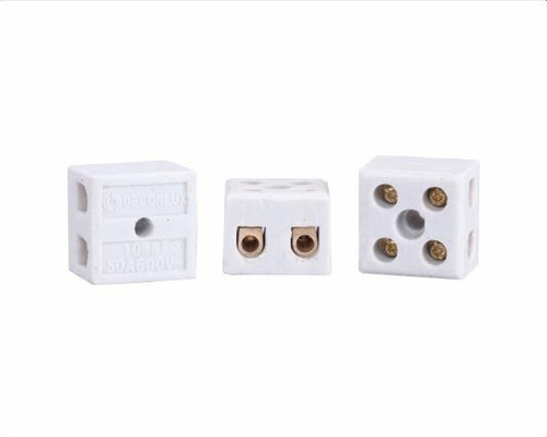 Kit 10 Conector Porcelana Bipolar Para Fio 16mm 