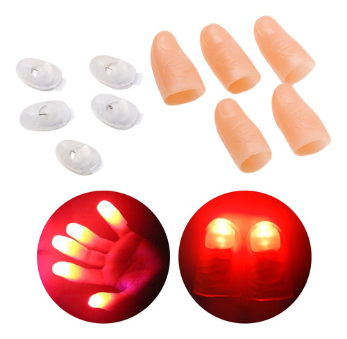 2 X 5x Dedo Pulgares Luz Truco Juguete, Espectáculo De