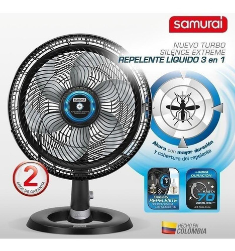 Imagen 5 de 6 de Ventilador Turbo Silence Extreme Samurai 3 En 1 Repel Liqui