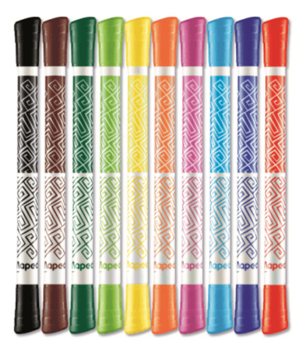 Caneta Hidrográfica Color´peps Duo Tip Maped Com 10 Cores