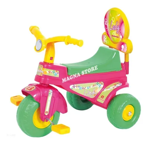 Triciclo Infantil Moto Nena Plastico Lady Biemme 1 A 3 Años