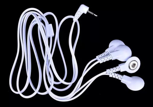 2 Cables Electrodos Repuesto 1-4 Botones Tens/ems Plug 2.5mm