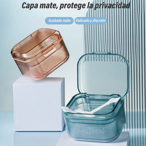 Caja Para Retenedor Ortodóntico Doble Capa Estuche De Limpie