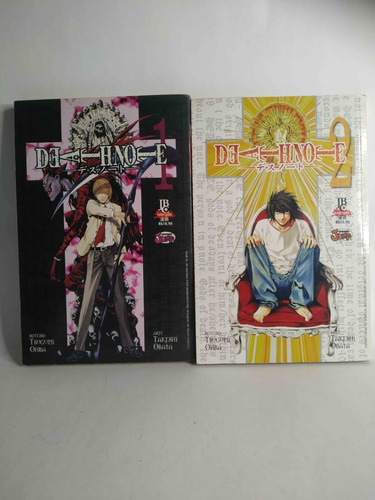 Death Note - 1 E 2 Mangá Jbc / Takeshi Obata Ediçaõ 2007 L