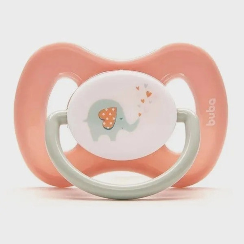 Chupeta Comfort Tamanho 1 Elefantinho Rosa Buba Período de idade 0-6 meses