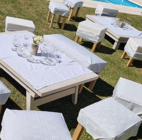 Imagen 8 de 10 de Alquiler Living Picnic Sillas Mesas Vajilla Copon Deco Mante