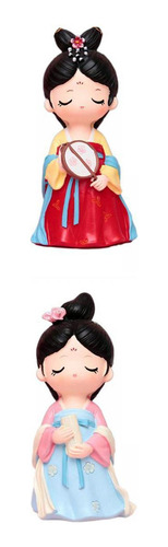 2 Muñecas Chinas Creativas Con Disfraces Antiguos.