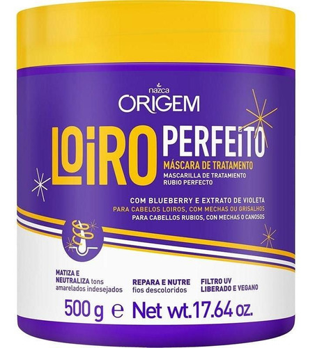 Máscara De Tratamento Origem Loiro Perfeito 500g