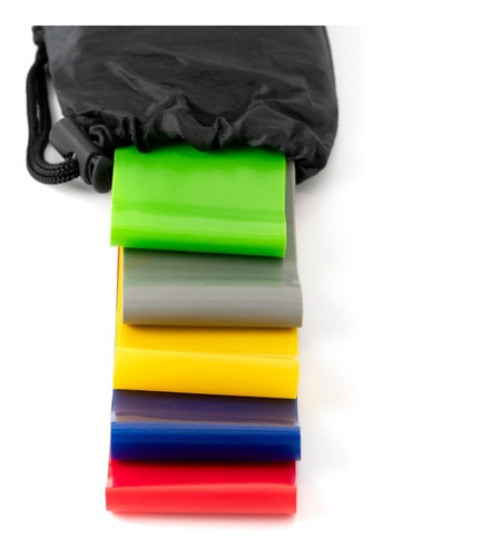 Imagen 7 de 10 de Set 5 Bandas Elásticas De Resistencia Mercado Libre Basics