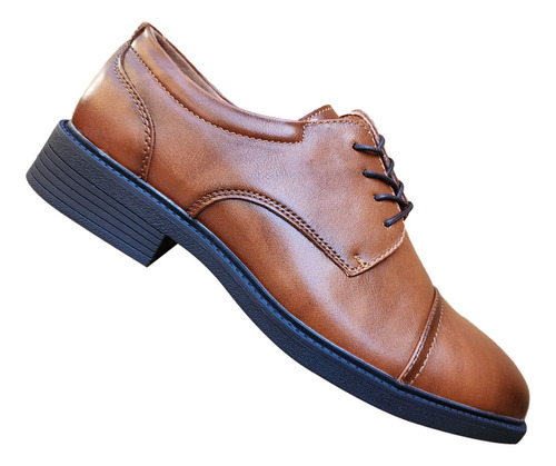 Zapato De Vestir Formal Para Hombre Modelo Oxford Camel 7423