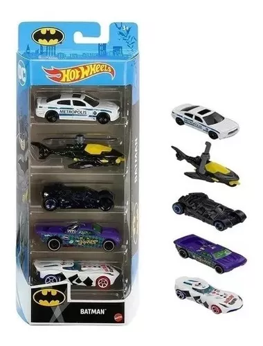 Carrinho - Hot Wheels Entertainment - Batman - Kit com 5 carrinhos MATTEL