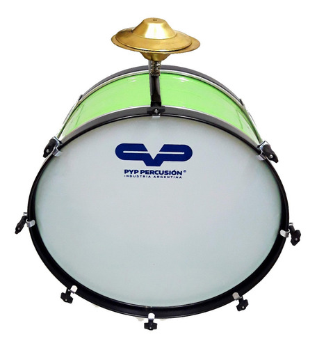 Bombo Pyp Murga 22'' 6 Tensiones Pintado Epoxi C/platillo