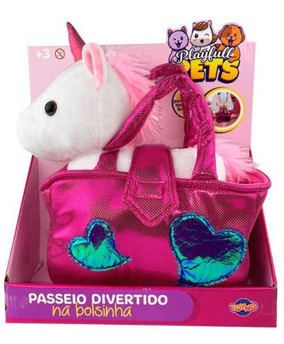 Unicornio De Pelucia Dentro Da Bolsinha 46397 - Toyng