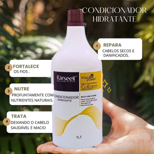 Kit Shampoo Condicionador Karseell Collagen + Máscara + Óleo