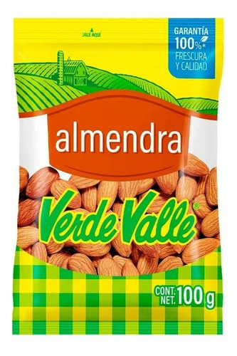 4 Pzas Almendra Verde Valle 100 G
