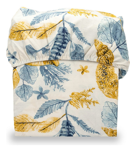 Lençol Casal Avulso Com Elástico Estampado 180 Fios 40 Cm Cor Montreal Desenho Do Tecido Estampas