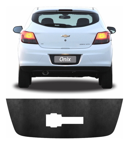 Adesivo Traseiro Fundo De Placa Onix Joy 2018 Black Over