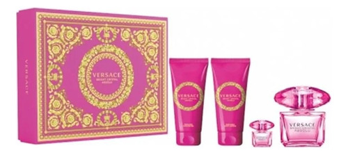 Set Versace Bright Crystal Absolu 90ml Edp + 5ml + Sg + Bl