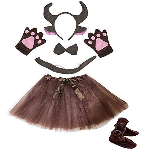 Petitebella Buffalo Headband Brown Tutu 6pc Girl Costume 1-5