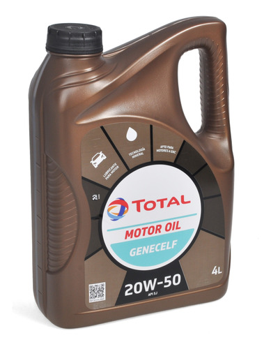 Aceite Motor Mineral Total Genecelf 20w50 4 Litros