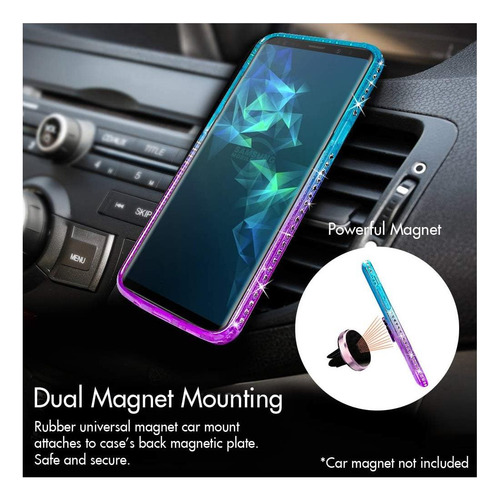Funda Silverback Para Galaxy Note 9, Carcasa Con Purpurina 9 Púrpura --galaxy Note 9.