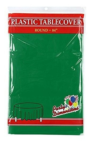 Mantel De Plástico Redondo Verde 4 Paquetes De Mesa De Fiest