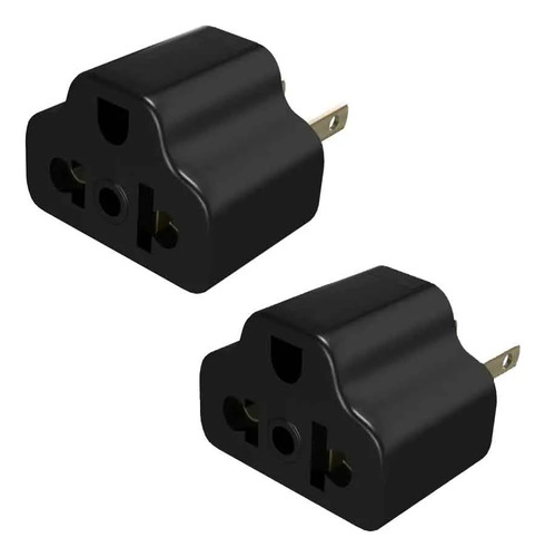 Kit X 3 Piezas Adaptador Enchufe Universal 3 A 2 Toma Tierra