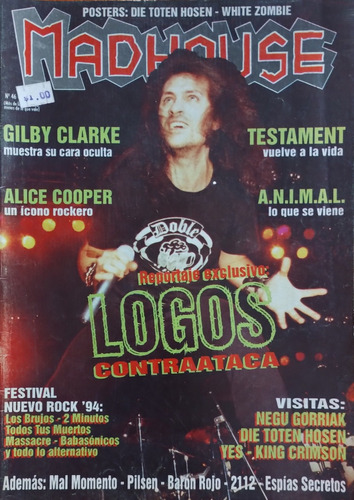 Revista Madhouse 46 Noviembre 1994 Logos Animal Testament