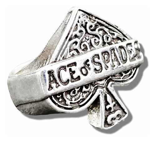 Anillo As De Picas Poker Age Of Spades 2 Cm 14 Gr Art 1660