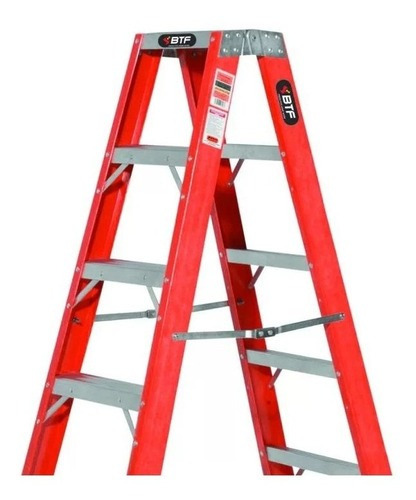 Escalera de fibra de vidrio con 7 peldaños de 2.04 metros Efr9921 B Color Naranja