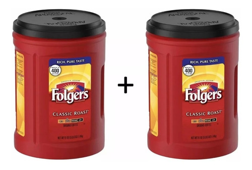 2 Botes De Café Folgers Classic Roast 1.44kg