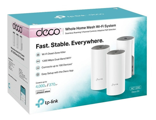 Deco E4 3 Pack Sistema Mesh Para Toda La Casa Ac1200 Tplink