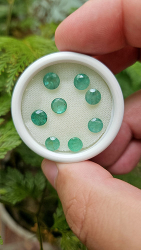 Esmeraldas Naturais Lote 8 Pedras Com 6,36ct Nova Era Extras Verde