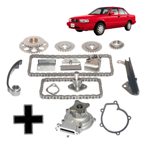 Kit Distribucion Para Nissan V16  1.6 1993 2011 Bomba Agua 