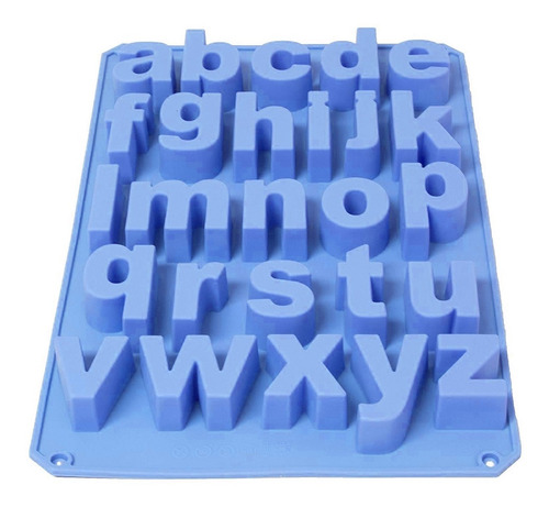 *molde Silicon Abecedario Letras Minusculas Chocolate Jabon