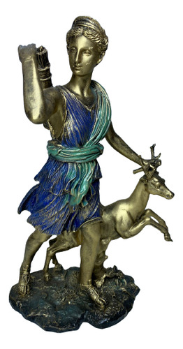 Estátua Deusa Diana Cervo - Decoração Resina